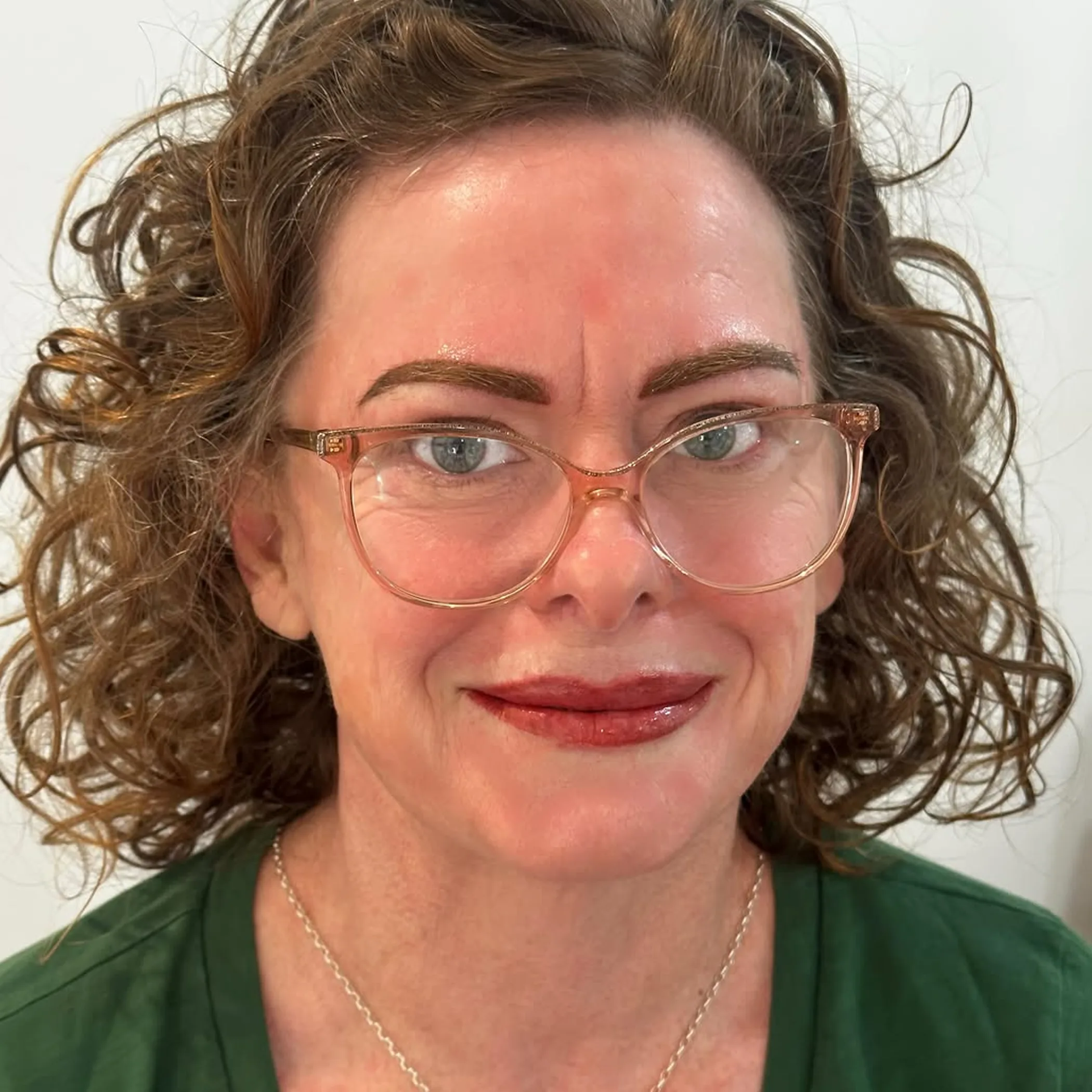 tinted lips and defined brows