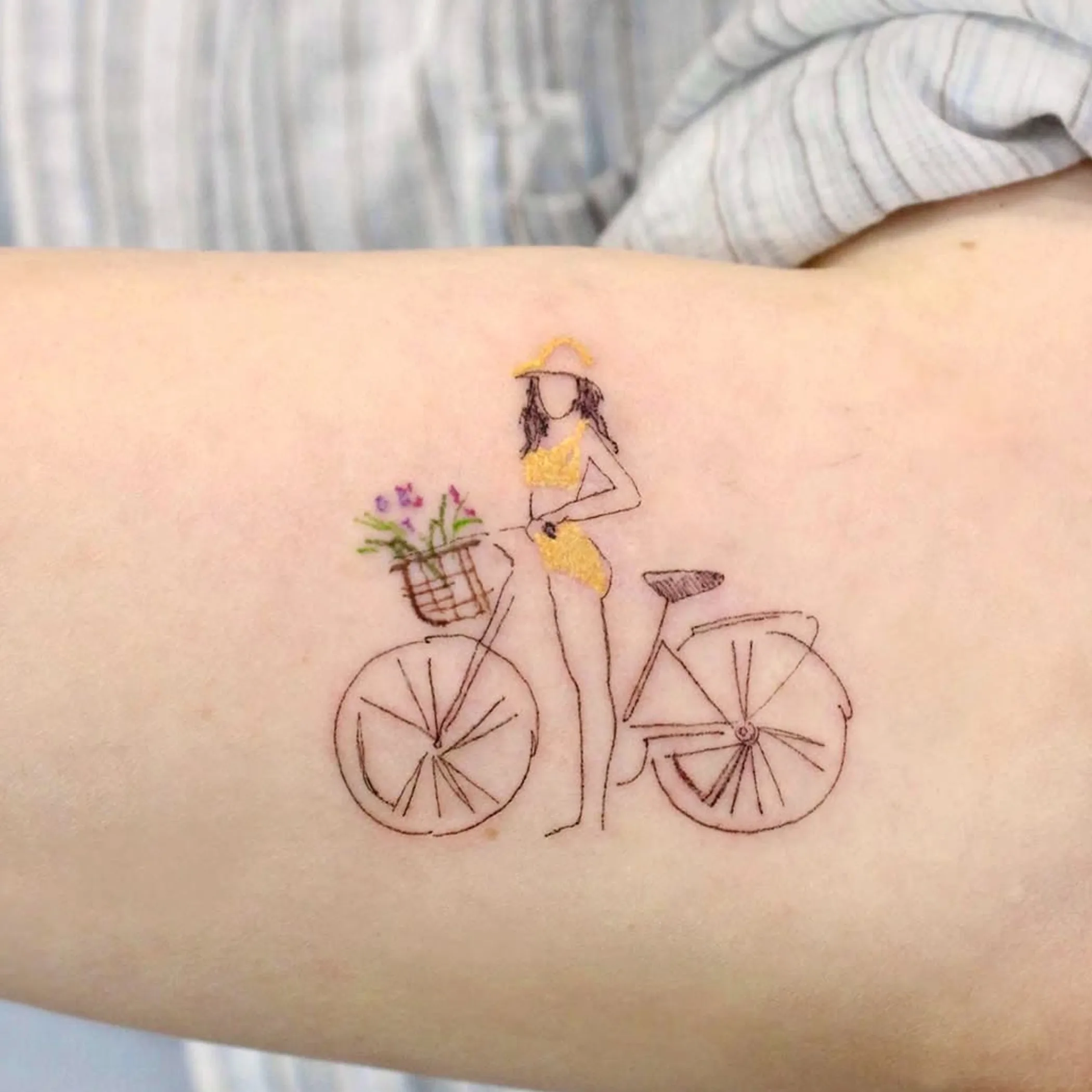 close-up view of a tattoo